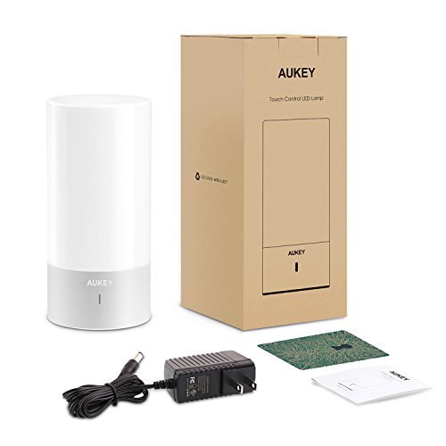 AUKEY Table Lamp, Touch Sensor Bedside Lamps + Dimmable ...